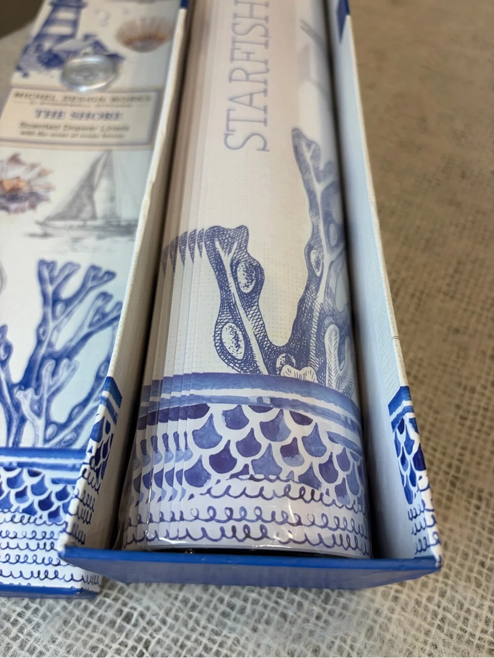 Michel Design Works The Shore Scented Drawer Liners, 6 sheets, new in box